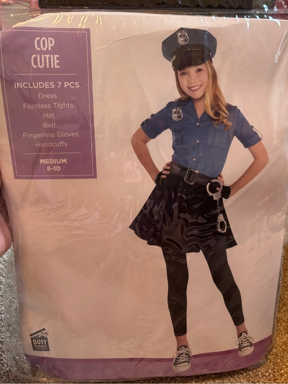 Cop Cutie Kids Police Costume - Blue & Black